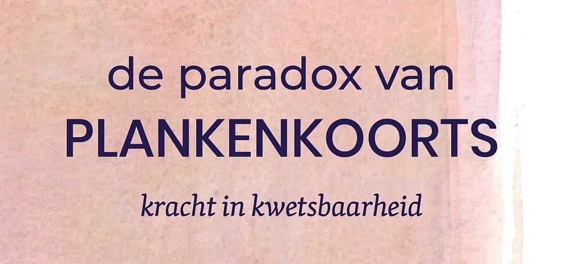 boek De paradox van plankenkoorts